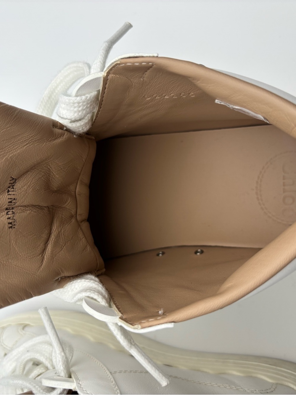 Chloe White High-Top Women's Sneakers - Picture 10 of 10